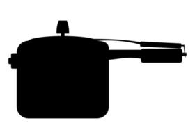 Schnellkochtopf-Symbol auf weißem Hintergrund. Kochgeschirr-Vektor-Illustration. vektor