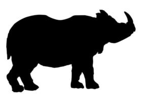 Nashorn-Symbol auf weißem Hintergrund. Vektor-Illustration. vektor