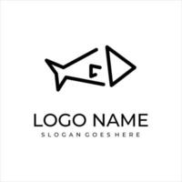 kreativ fisk logotyp vektor
