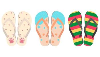 strand sandal illustration set vektor