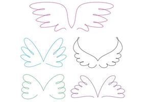Curly Angel Wing Vektoren
