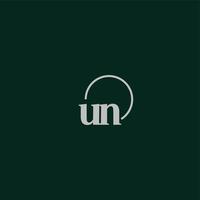 UN-Initialen-Logo-Monogramm vektor