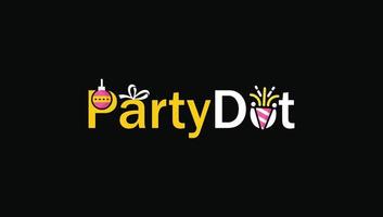 Party Dot kreative Logo-Design-Vorlage vektor