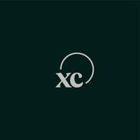 xc initials logotyp monogram vektor