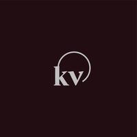 kv initialer logotyp monogram vektor