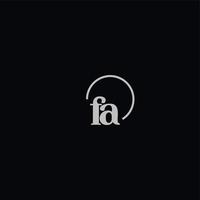 fa-initialen-logo-monogramm vektor