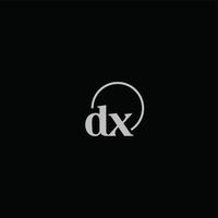 dx-Initialen-Logo-Monogramm vektor