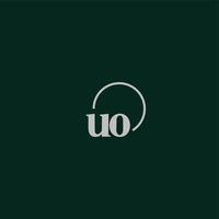 uo-Initialen-Logo-Monogramm vektor