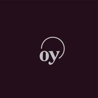 oy-Initialen-Logo-Monogramm vektor