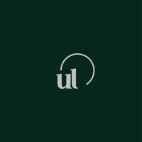 ul initialer logotyp monogram vektor