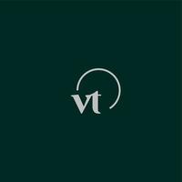 vt initials logotyp monogram vektor