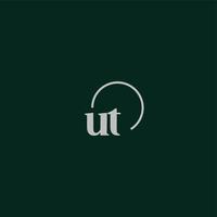 ut-Initialen-Logo-Monogramm vektor