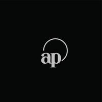 ap initialer logotyp monogram vektor