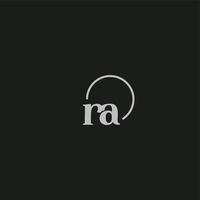 ra-Initialen-Logo-Monogramm vektor