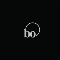 bo-Initialen-Logo-Monogramm vektor