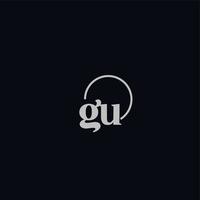 gu initialer logotyp monogram vektor