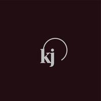 kj-Initialen-Logo-Monogramm vektor