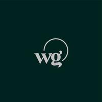 wg initialer logotyp monogram vektor