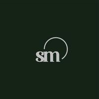 sm initialer logotyp monogram vektor