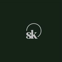 sk initialer logotyp monogram vektor