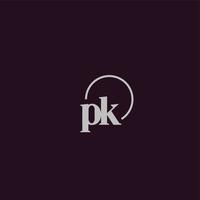 pk-Initialen-Logo-Monogramm vektor