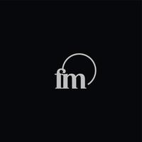 fm initialer logotyp monogram vektor