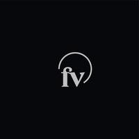 fv-Initialen-Logo-Monogramm vektor