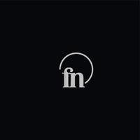 fn initialer logotyp monogram vektor