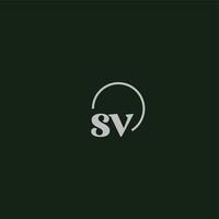 SV-Initialen-Logo-Monogramm vektor