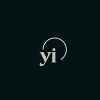 Yi-Initialen-Logo-Monogramm vektor