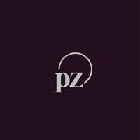 pz-Initialen-Logo-Monogramm vektor