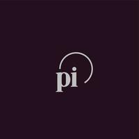 pi initialer logotyp monogram vektor