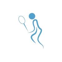 Badminton Icon Design Illustrationsvorlage spielen vektor