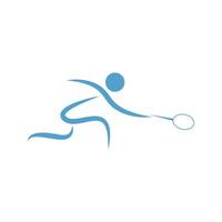 Badminton Icon Design Illustrationsvorlage spielen vektor