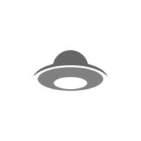 ufo logotyp ikon design illustration mall vektor