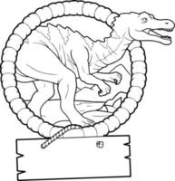 Prähistorisches Dinosaurier-Malbuch vektor