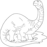 förhistorisk dinosaurie brachiosaurus vektor