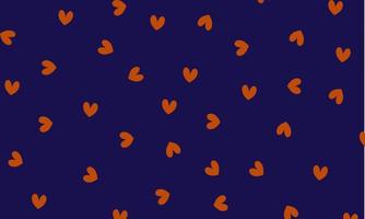 orange hjärta på marinblå bakgrund vektor