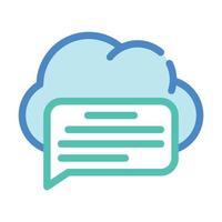 Farbsymbol-Vektorillustration für Messaging-Cloud-Speicher vektor