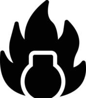Vase-Feuer-Vektor-Illustration auf einem Hintergrund. hochwertige Symbole. Vektor-Icons für Konzept und Grafikdesign. vektor