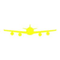 Flugzeug auf weißem Hintergrund dargestellt vektor