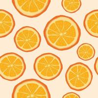 skivor av apelsin i små till stora storlekar. vektor illustration.