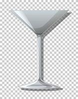leeres Martini-Glas isoliert vektor
