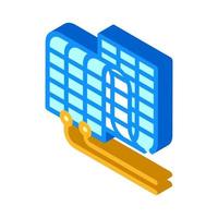 flexible isometrische symbolvektorillustration des solarpanels vektor