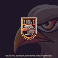 eagle mascot bästa logotypdesign bra användning för symbol identitet emblem märke märke med mera. vektor