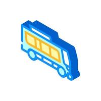 Elektrobus öffentliche Verkehrsmittel isometrische Symbolvektorillustration vektor