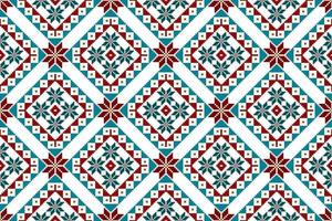 ikat abstrakt geometrisk etnisk textil sömlös mönsterdesign. Aztec tyg matta mandala ornament textil dekorationer tapet. tribal boho infödda kalkon textil traditionell broderi vektor. vektor