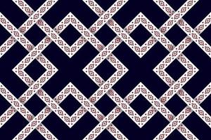 ikat abstraktes geometrisches ethnisches Textildesign mit nahtlosem Muster. aztekischer Stoff Teppich Mandala Ornamente Textildekorationen Tapete. Stammes-Boho-gebürtiger Truthahn-Textil-traditioneller Stickerei-Vektor. vektor