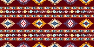 ikat ethnisches nahtloses musterdesign. aztekischer Stoff Teppich Mandala Ornamente Textildekorationen Tapete. tribal boho native ethnische türkei traditionelle stickerei vektor hintergrund