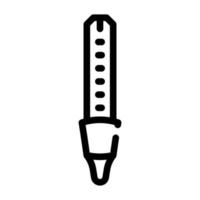 Laborthermometer Symbol Leitung Vektor Illustration schwarz